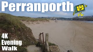 Perranporth  Cornwall  England  4K Virtual Walk  June 2021 [upl. by Rouvin581]