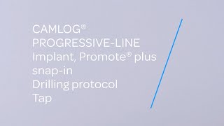 CAMLOG PROGRESSIVE LINE Implantate Promote plus gesteckt Bohrprotokoll Gewindeschneider [upl. by Ahsiloc]