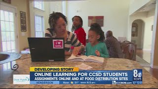 CCSD students prepare for online learning amid COVID19 pandemic [upl. by Niuqram]