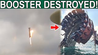 Starship Booster Completely Destroyed After Splashing Down To Ocean [upl. by Carlyn]