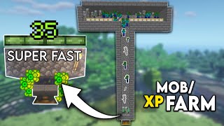 Minecraft EASY MOB XP FARM TUTORIAL 119 Without Mob Spawner [upl. by Halihs]