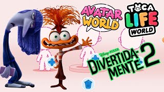 ANSIEDADE E TEDIO  DIVERTIDAMENTE 2  nas versões AVATAR WORLD e TOCA LIFE WORLD [upl. by Lunneta]