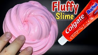 ASMR FLUFFY SLIME💦👅 How to make Fluffy Slime with Colgate Max Fresh Toothpaste without Shaving Foam [upl. by Beka489]