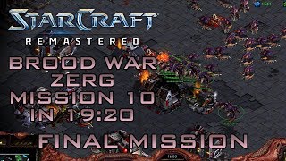 StarCraft Remastered Brood War Zerg Mission 10 Omega Speedrun  Walkthrough [upl. by Lordan783]