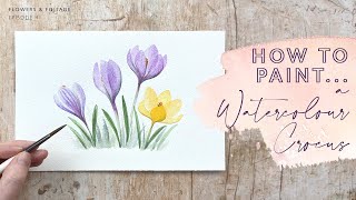 How To Paint A Watercolour Crocus [upl. by Stambaugh]