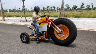 Build A Crazy Trike 450cc Use Truck Wheel And Great Experience [upl. by Spieler]