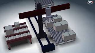 simulation dun brasrobot de palettisation sur Solidworks [upl. by Bara]