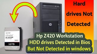 Solved Hp z420 Workstation SAS Controller  HDDs Not Detected Solution [upl. by Head]