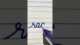 How to write race in cursive handwriting  cursive writing  joining writing in english  shorts [upl. by Efal]