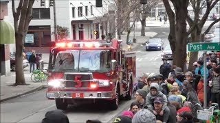 Seattle Fire Engine 5 and Medic 10 responding [upl. by Kolnos]