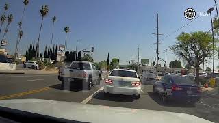 2 Pedestrians Struck by Truck in Canoga Park Caught on Dashcam [upl. by Bazil]