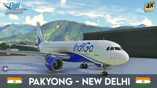 Pakyong To New Delhi  Microsoft Flight Simulator 2020  With ATC Calls  IndiGo  The Game Flix [upl. by Trevar]