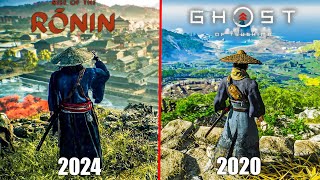 RISE OF THE RONIN VS GHOST OF TSUSHIMA EARLY Graphics Physics amp Detail Comparison 4k [upl. by Jordans]