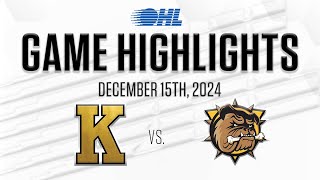 OHL Highlights Kingston Frontenacs  Brantford Bulldogs Dec 15 2024 [upl. by Fernande932]