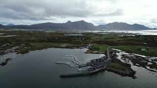 Over Leknes town Lofoten Norway 25924 III [upl. by Irrac]