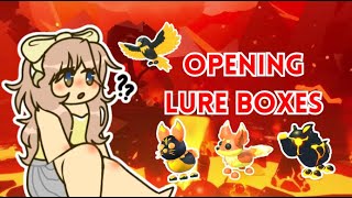 Opening lure boxes  fire dimension is back adopt me [upl. by Zolly892]