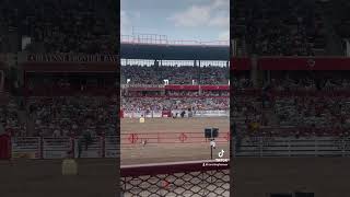 Cheyenne Frontier Days Rodeo 2024 rodeo cfdrodeo wyoming cowboy cowgirl yellowstone pcra [upl. by Grochow]