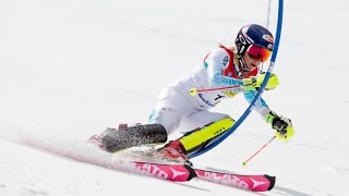 Mikaela Shiffrin Wins  Slalom Run 1 amp 2  2016 US Alpine Championships [upl. by Somar]