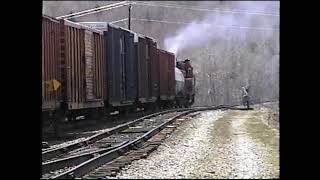 Bangor and Aroostook Yard switching Millinocket Maine April 2000 [upl. by Ylagam971]