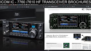 ICOM IC  7760 7610 HF TRANSCEIVER BROCHURES [upl. by Lanrev]