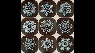 DAILY KOLAM DESIGNS WITH 5 X 3 DOTSSimple rangoliDesigns with dots5 x 3 dots mugguluEasy rangoli [upl. by Rumney]