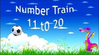 EASY LEARNING with Number train 11 to 20  ‏Math  kids number song  Counting 1120 [upl. by Oletta952]