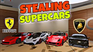 Stealing LAMBORGHINI and FERRARI Supercars from secret Island in GTA 5 [upl. by Lah]