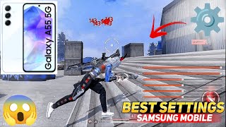 Samsung Galaxy A55 5g Free Fire Headshot sensitivity Setting  Samsung A55 5g Free Fire Gameplay [upl. by Ackerley906]