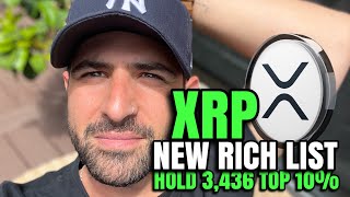 XRP RIPPLE NEW RICH LIST HOLD 3436 YOU ARE IN TOP 10 LFG [upl. by Korey]