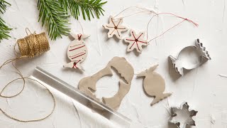 Airdry clay ornaments  DIY by Søstrene Grene [upl. by Aihseyt446]