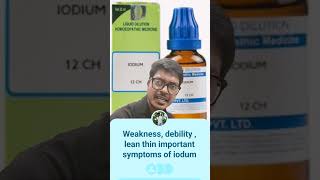 Iodum weakness debility lean thin anxiety homoeopathic medicine iodum youtubeshorts [upl. by Wang]