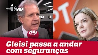 Gleisi passa a andar com seguranças [upl. by Labotsirc]