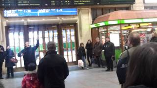 Flash mob Finlandia Helsinki Central Railway Station [upl. by Yenalem]