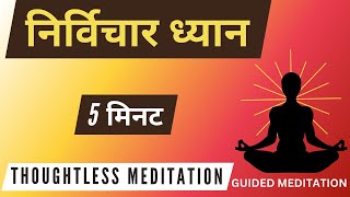 निर्विचार ध्यान l 5 Minutes Guided Meditation in Hindi l Thoughtless Meditation [upl. by Lawton]