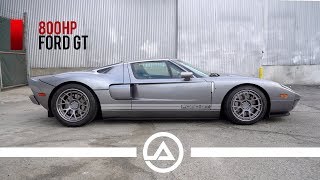 800 whp Ford GT Does Donuts and Burnouts [upl. by Einnek641]