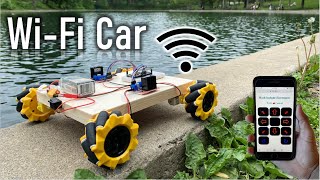 Smartphone controlled WiFi car  esp32  Mecanum wheels [upl. by Cerf500]