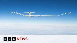 The solarpowered aircraft flying high in the atmosphere  BBC News [upl. by Ahsaetan]