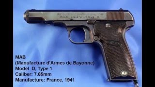 WW2 France MAB Model D gun pistol  WW2 Frankreich MABModell D Pistole Pistole [upl. by Sedecram]