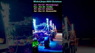 Wicked Jeeps Christmas Parade Schedule 2024 WarmSprings Griffin Zebulon Barnesville Georgia [upl. by Acinorahs]