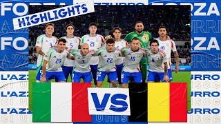 Highlights ItaliaBelgio 22  Nations League 202425 [upl. by Dnesnwot]