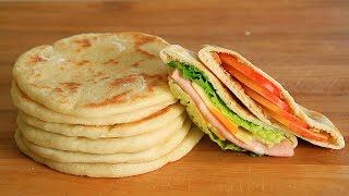 No oven DONT THROW AWAY expiring yogurt Make this fluffy and healthy flatbread [upl. by Gilead]