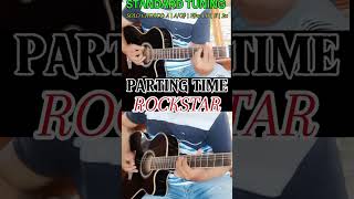 ROCKSTAR quot PARTING TIMEquot SOLO ACOUSTIC GUITAR TUTORIALCHORDS thechords acousticguitar cover [upl. by Nnairol]