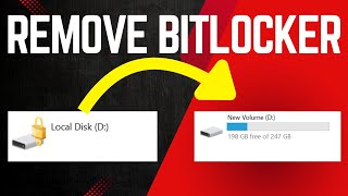 How to Disable BitLocker Encryption Windows 1011  How to remove bitlocker  BitLocker removal [upl. by Bocaj]