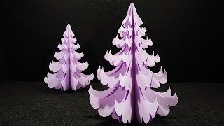 3D Tannenbaum aus Papier Weihnachtsdeko Kreative Idee DIY [upl. by Nostaw]