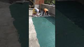 Open terrace leakage force NitopRoof PF 600 polytechnic Elastomerice coating waterproofing work [upl. by Ejroj]