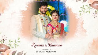 KRISHNA WEDS BHAVANA [upl. by Lithea]