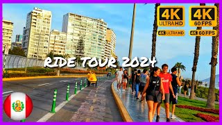 🇵🇪 CICLOVIA MILLONARIA en LIMA PERÚ  Walk Tour 4K 2024UHD 🇵🇪 [upl. by Ardnahs]