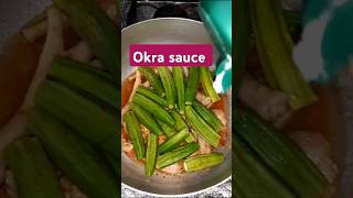 Quick okra sauce cooking ytshorts shorts okrarecipes okra fyp [upl. by Millie]