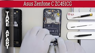 How to disassemble 📱 Asus Zenfone C ZC451CG Take apart Tutorial [upl. by Bunow742]