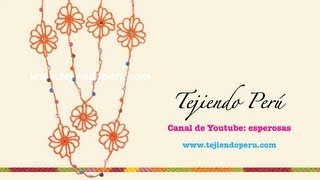 Cómo tejer un collar con flores a crochet con cuentas o abalorios [upl. by Aivatco]